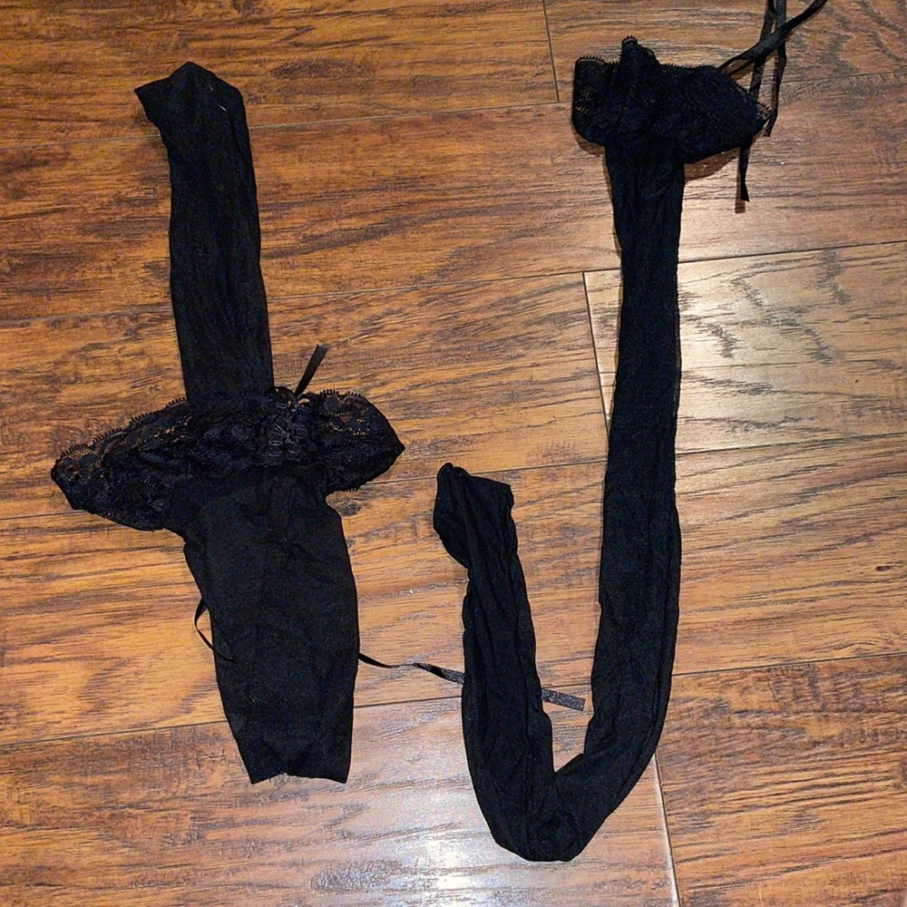 Lacey knee high stockings